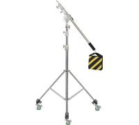 Trépied en acier inoxydable, hauteur maximale 280 cm, capacité de charge 10 kg, poutres et roulettes