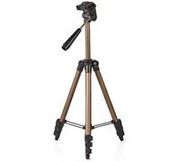 Trépied en aluminium léger pour caméra vidéo de voyage avec tête panoramique et inclinable, pieds extensibles à 4 niveaux et sac de transport ¿ Hauteur maximale : 105 cm