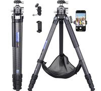 Trépied en Fibre de Carbone avec rotule à Profil Bas de 46 mm, Support de caméra de Voyage Robuste ARTCISE pour caméscope Reflex numérique Canon Sony Nikon, Charge maximale 25 kg
