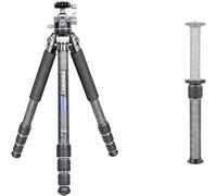 Trépied en Fibre de Carbone INNOREL CT85C Trépied Compact Professionnel Support de caméra Lourde pour caméra vidéo DSLR avec tête à Bille à Basse gravité de 46mm Charge 25kg avec Colonne Centrale