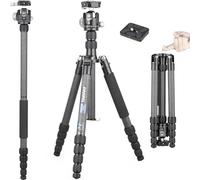 Trépied en Fibre de Carbone Monopied, INNOREL RT55C, Trépied de Voyage Portable Léger et Compact avec Rotule à 360° Plaque Rapide Arca Swiss pour Smartphone DSLR Caméra Caméscopes(RT55C+N36)