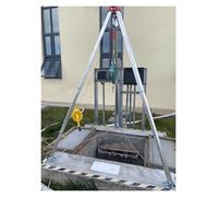 Trépied et treuil en aluminium robuste pour les opérations de sauvetage - Équipement à hauteur réglable pour puits de feu, fosses profondes, puisards et caves - Kit essentiel de levage et de sauvetage