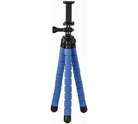 Trépied ""Flex"" pour smartphone et GoPro, 26 cm, bleu