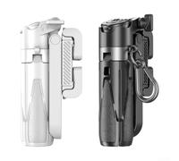 Trépied flexible avec télécommande pour iPhone Samsung - Support rotatif à 360° pour téléphone et appareil photo, selfie de voyage portable de 11,7 à 41,5 cm (blanc)
