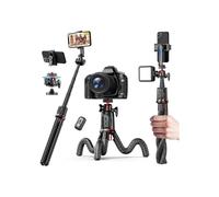 Trépied flexible pour téléphone et appareil photo, mini trépied portable extensible rotatif à 360 avec télécommande