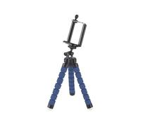 Trepied Flexible Universel Kruger et Matz KM1365 - Pieds Articules en Mousse - Rotule 360 - Pour Smartphone et Camera Sport - Bleu