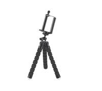 Trepied Flexible Universel Kruger et Matz KM1365 - Pieds Articules en Mousse - Rotule 360 - Pour Smartphone et Camera Sport - Noir