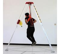Trépied for espaces confinés avec treuil de sauvetage et protection antichute, for interventions médicales/chantier(1200LBS Winch)