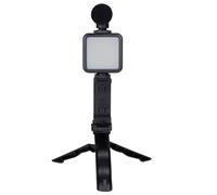 Grundig Trépied téléphone – Lampe LED 3 couleurs, Microphone – Plastique Noir – 53–84 mm