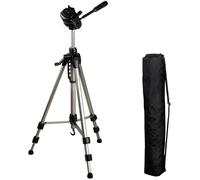 Trépied Hama 1/4 pouce Hauteur de travail=64 - 160 cm champagne housse incluse, niveau à bulle