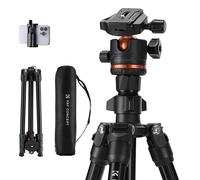 Trépied léger pour appareil photo K&F CONCEPT 178 cm, clip pour téléphone portable, trépied de voyage pour appareil photo reflex numérique Nikon Canon, streaming en direct en extérieur, vlog K234A3 Tr