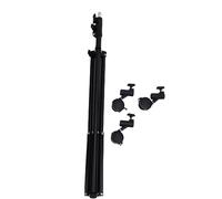 Trépied Lumineux Pliable avec roulettes, 2,1m, Métal Et Nylon - Mobilité Flexible, Réglage Hauteur, pour Streaming Et Vidéos