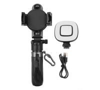 Trépied magnétique à selfie avec télécommande sans fil et lumière de remplissage, design rétractable léger pour une meilleure capture photo et vidéo (C)