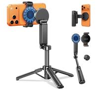 Trépied magnétique de 43,2 cm et perche à selfie pour iPhone et Android, trépied de voyage de poche de 11,4 cm avec télécommande sans fil, pince amovible, rotation à 360° pour trépied MagSafe - Max 17