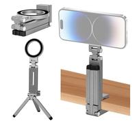 Trépied magnétique de téléphone pour support MagSafe, support de poche pliable en alliage d'aluminium pour téléphone portable, support de téléphone portable, aimant puissant compatible avec smartphone
