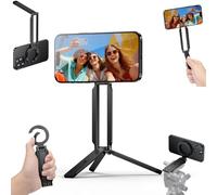 Trépied magnétique pliable compatible avec MagSafe pour iPhone 16/15/14/13/12 Plus Pro Max, mini trépied pour téléphone portable avec poignée de support pour smartphone
