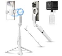 Trépied magnétique pour selfie de 103,9 cm, support de téléphone portable avec télécommande rechargeable et support de téléphone avec 2 griffes, support de téléphone portable pour selfies de voyage,