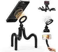 Trépied Magnétique pour Smartphones Flexibles-[2 en 1] Mini Trépied Flexible et Ajustable pour Téléphone,Trépied Portable avec Filetage 1/4"",Convient pour Phone//Go Pro/DJI/insta360 etc