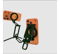 Trépied magnétique pour téléphone, compatible avec MagSafe, support de téléphone magnétique portable en alliage d'aluminium avec prise en main confortable pour iPhone 17/16/15/14/13/12, convient pour
