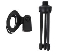Trépied Micro de Table en Plastique Noir pour Microphones | Format Compact, Structure Stable, Gain de Place sur Bureau, Adapté aux Réunions en Ligne et Appels Vidéo