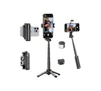 Trépied perche à selfie de voyage 2025 avec télécommande sans fil - Mini support portable pour téléphone, base en alliage de zinc, rotation