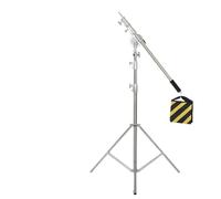 Trépied Pliable en Acier Inoxydable de 2,9 m, Grand Support d'éclairage en Alliage, Pied Magique, Support en C, Spot, boîte à lumière, Studio Photo(with Cantilever)