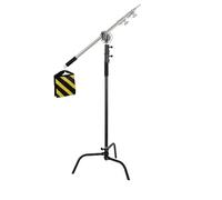 Trépied Pliable en Acier Inoxydable Noir de 2,6 m/3,3 m for éclairage Spot et softbox(Color 10)