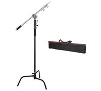 Trépied Pliable en Acier Inoxydable Noir de 2,6 m/3,3 m for éclairage Spot et softbox(Color 12)