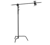 Trépied Pliable en Acier Inoxydable Noir de 2,6 m/3,3 m for éclairage Spot et softbox(Color 6)