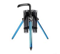 Trépied pliable en alliage d'aluminium, support de canne à pêche réglable en hauteur avec base antidérapante, support de placement de 3 à 5 cannes multicolores pour pêche à la ligne sur la rive d'un