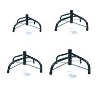 Trépied pliable en fer pour arbres artificiels de 1,2 à 1,8 m de haut, prend en charge un diamètre de poteau central inférieur à 3,5 cm, comprend 3 vis moletées et base en acier robuste (C)