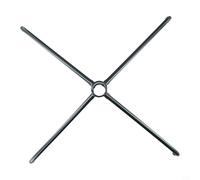 Trépied pliable en métal pour arbres de Noël 4 arbres artificiels de 1,8 m, comprend 3 vis moletées pour une fixation stable et design pliable à plat pour un rangement facile (F)