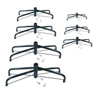 Trépied pliable en métal pour sapin de Noël avec construction en fer, supporte les arbres artificiels de 1,2 à 1,8 m de haut, comprend 3 vis pour une fixation stable (E)