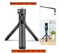Trépied pliable multifonctionnel à poignée de temps de balle avec vis 1/4 pour trépied de temps de balle rotatif Insta360 X5 X4 Air DJI OSMO 360 noir