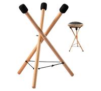 Trépied pliable pour handpan, support triangulaire en bois stable et réglable, antidérapant pour tambour handpan et tambour à langue en acier
