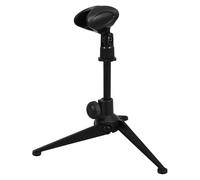 Trépied Pliable pour Microphone de Bureau en Alliage de Zinc Noir | Base Lourde Antidérapante, Pince Incluse, Support Rotatif Réglable, pour Appels Zoom et Diffusion en Direct