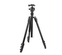 TréPied Portable Compact Tréaut Léger en Aluminium Aluminium Hauteur Réglable Hauteur à 360 ° Tête de Tête Rotative Anticolate Poussions de Pied pour Smartphones DSLRS Cameras