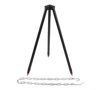 Trépied portable pour feu de camp extérieur avec chaîne réglable et réglages de hauteur pour une installation sûre et stable pour la cuisson