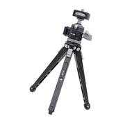 Trépied portable pour webcam - Support de téléphone extensible - Pieds réglables - Léger - Support de voyage