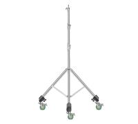 Trépied pour appareil photo, en alliage d'aluminium, support portable, avec roulettes