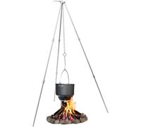 Trépied pour Cuisson Au Feu de Camp - Trépied Pliable pour Cuisson Sur Réchaud À Feu Trépied Accessoires de Camping Trépied de Camping Suspendu Extérieur avec Chaîne Réglable