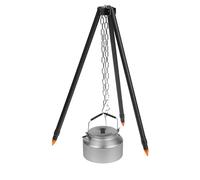 Trépied pour feu de camp - Support pour trépied de cuisine, trépied pour brasero | support de grille de trépied portable avec chaîne suspendue, feu de camp de jardin, support pliable en acier pour