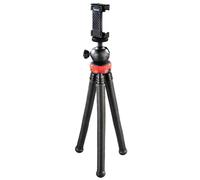 Hama Trépied "FlexPro" (pour smartphone, GoPro et appareils photo, avec pieds articulés, hauteur de 27 cm) Noir/Rouge