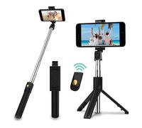 Trépied Pour Perche À Selfie, Mini Perche À Selfie 3 En 1 Avec Obturateur À Distance Bluetooth Perche À Selfie Extensible Pour Téléphone Portable