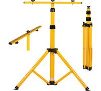 Trépied double pour projecteurs Maclean MCE583 - Jaune - Charge maximale 10 kg
