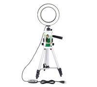 Trépied pour Smartphone Rotatif à 360° LED intégrées Hauteur max 1m Argent