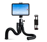 Trépied pour Tablette,Fotopro Trépied Flexible pour Smartphone, Mini Trépied pour Appareil Photo avec Support Universel pour Tablette et Téléphone,Portable Trepied pour Vidéo Vlogging Streaming
