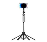 Trépied pour téléphone portable, bâton à quatre pieds de 180 cm, support extensible pour appareil photo de voyage avec télécommande, accessoires de création de contenu pour homme et femme