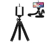 Trépied pour téléphone Portable | Trépied de téléphone Flexible en métal avec Protection en Mousse,Support de trépied à Tube Extensible Portable pour téléphone/appareils Photo/téléphone Pewell