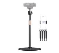 Trépied pour webcam - Réglable en hauteur et pivotant à 360° - Compatible avec Logitech Webcam C922 C930e C920S C920 C615 C960 et BRIO et autres appareils avec filetage de 1/4"